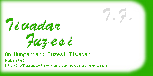 tivadar fuzesi business card