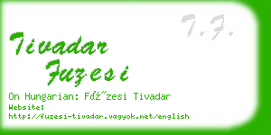 tivadar fuzesi business card